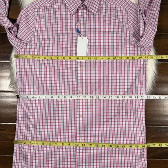 Southern Tide Men's Size Small Charleston Board Creek Pink Plaid Sport Shirt